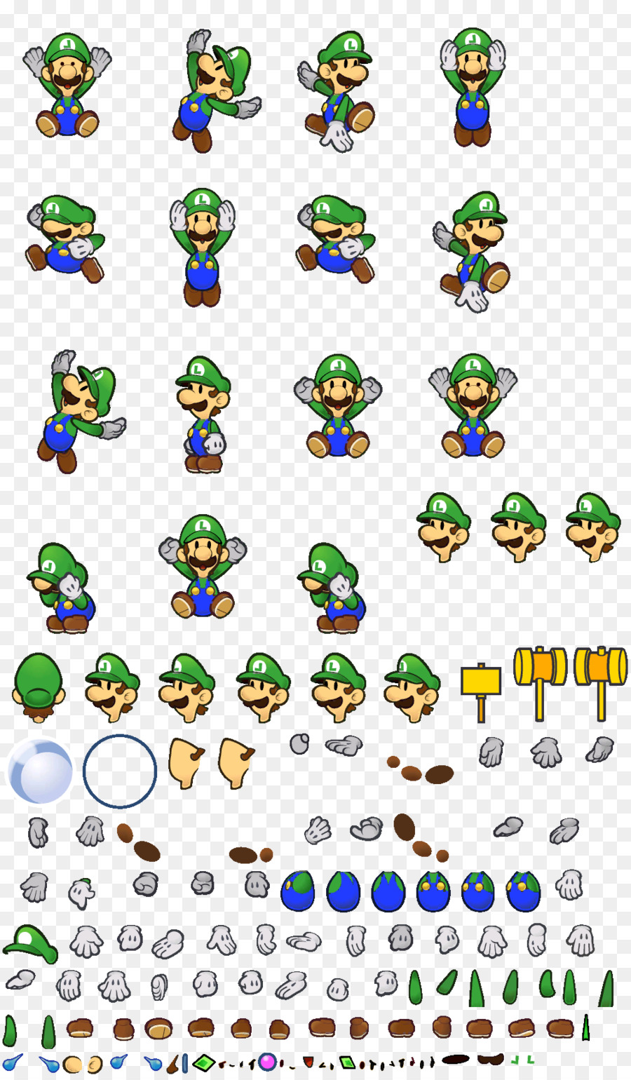 Hoja De Sprites De Luigi，Luigi PNG