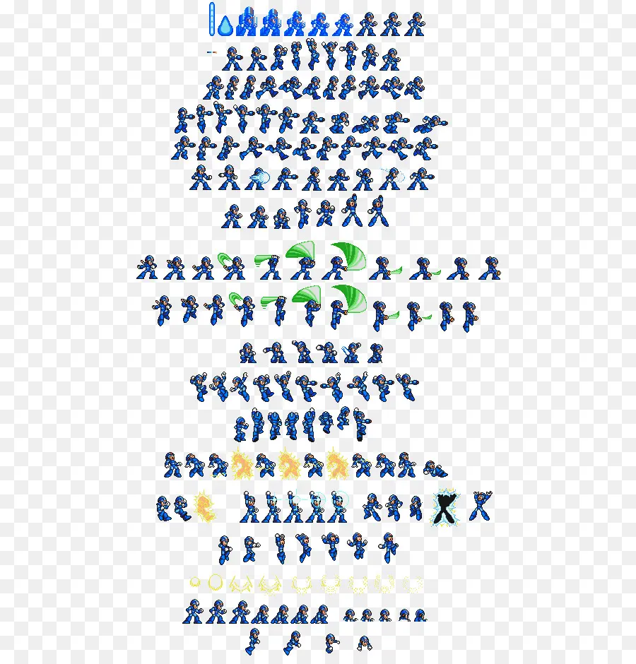 Sprites De Megaman，Videojuego PNG