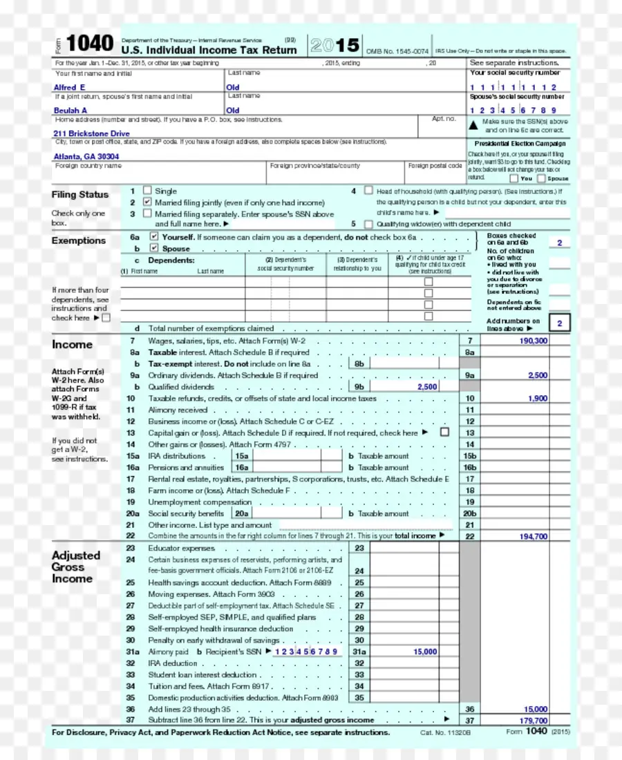 Forma 1040，Formularios De Impuestos Del Irs PNG