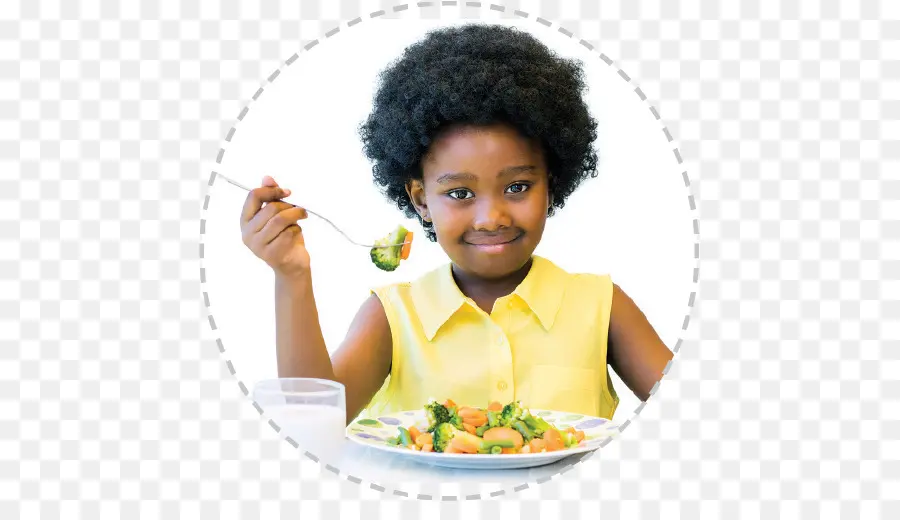 Niña Comiendo Verduras，Comida Sana PNG