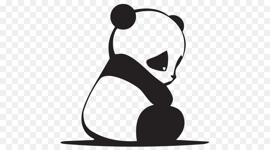 Panda，En Blanco Y Negro PNG