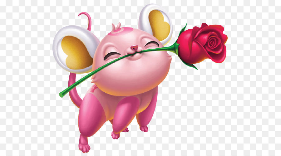 Ratón Rosa，Lindo PNG