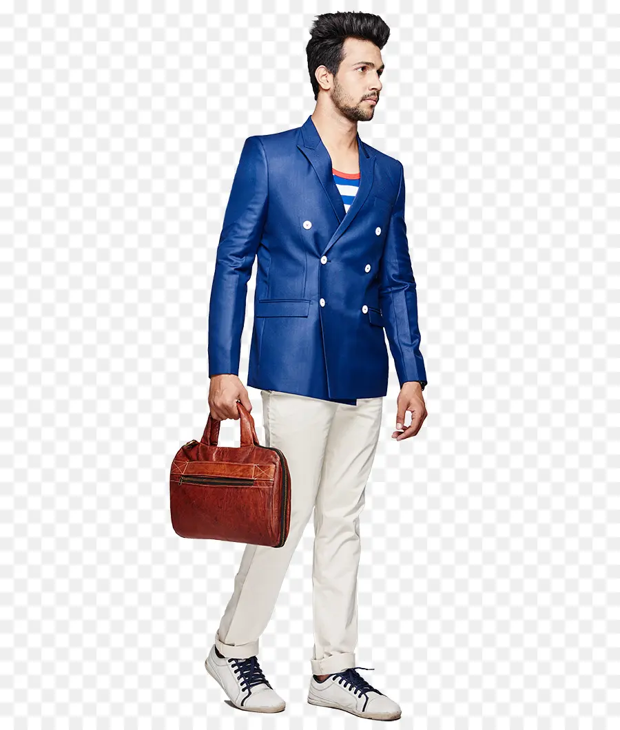 Chaqueta Azul，Moda PNG