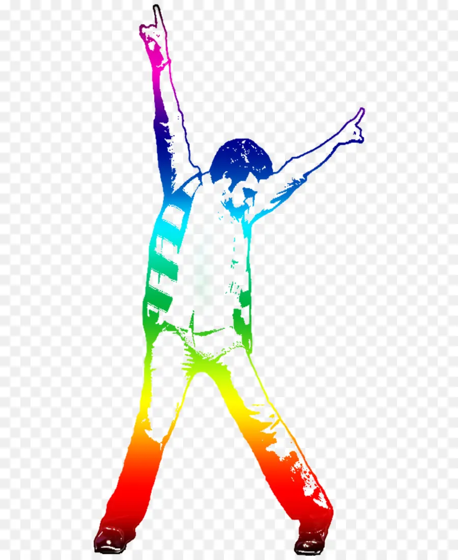 Hombre Bailando，Arcoíris PNG