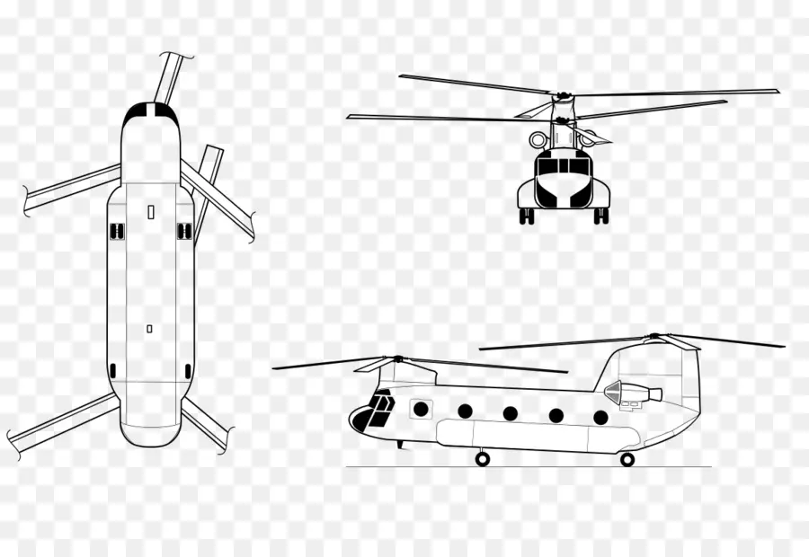 Boeing Ch47 Chinook，Rotor De Helicóptero PNG