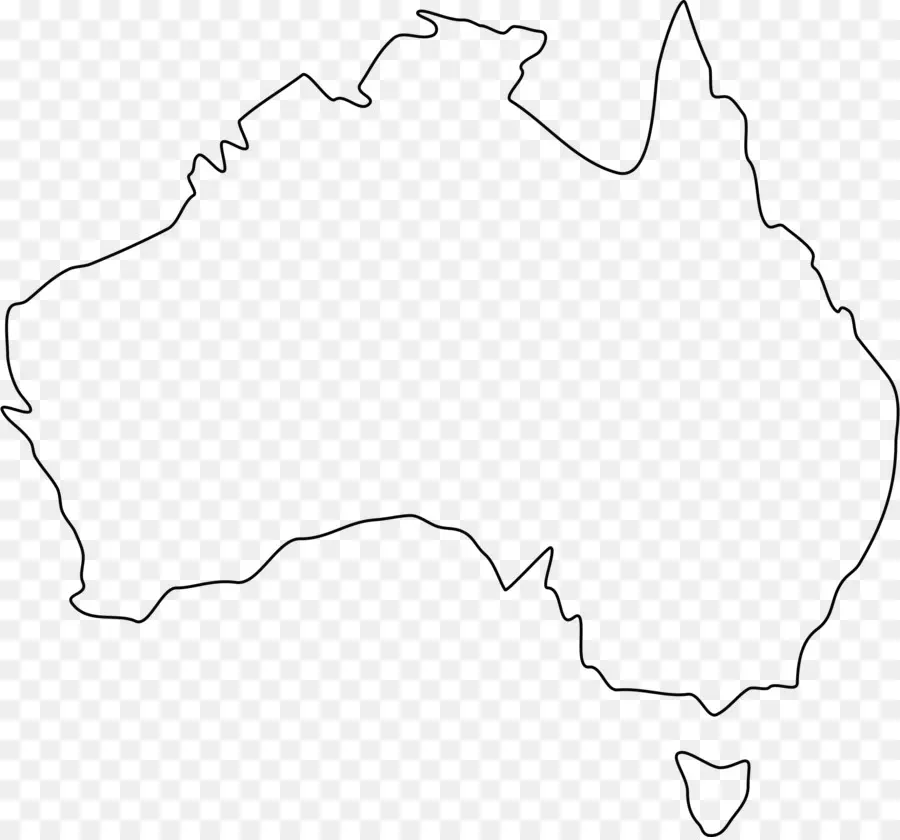 Australia，Mapa En Blanco PNG