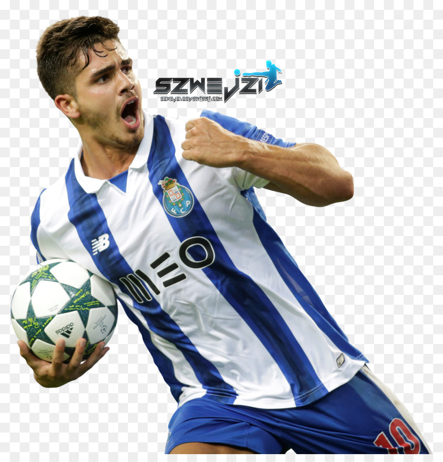 Futbolista，Jersey Azul Y Blanco PNG