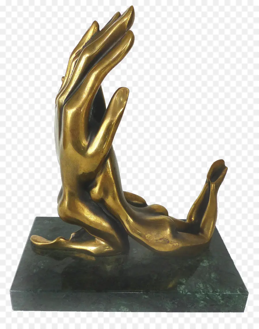 Escultura De Bronce，Manos PNG