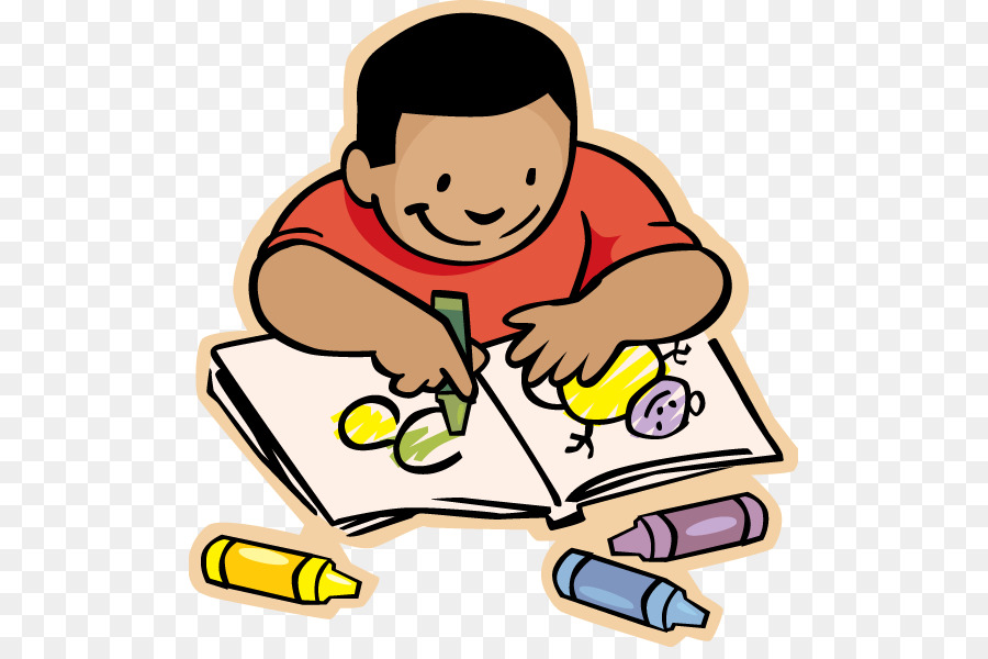 Niño Dibujo，Lápices De Color PNG