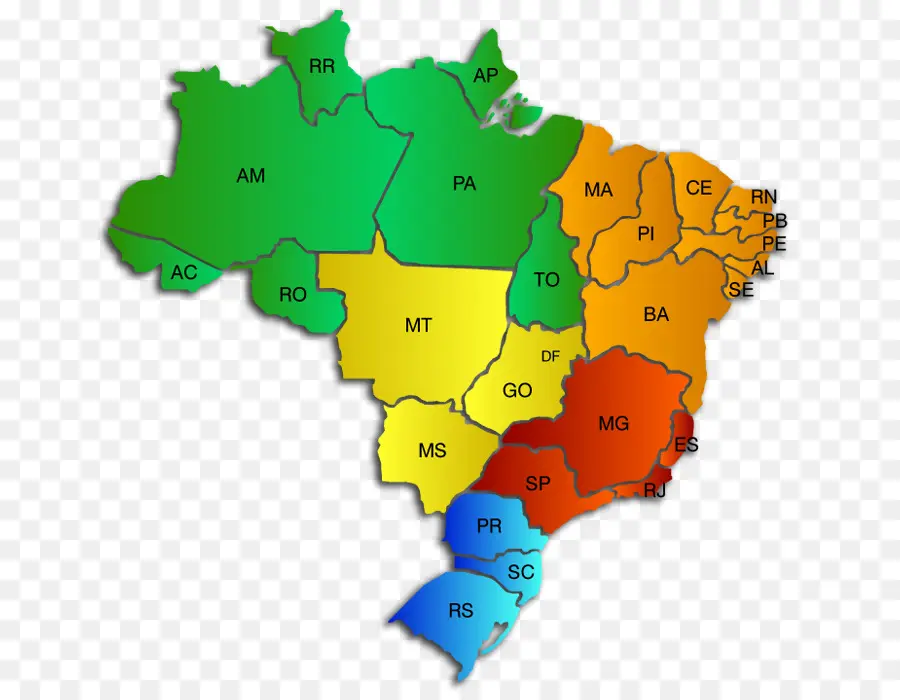 Mapa De Brasil，Regiones PNG