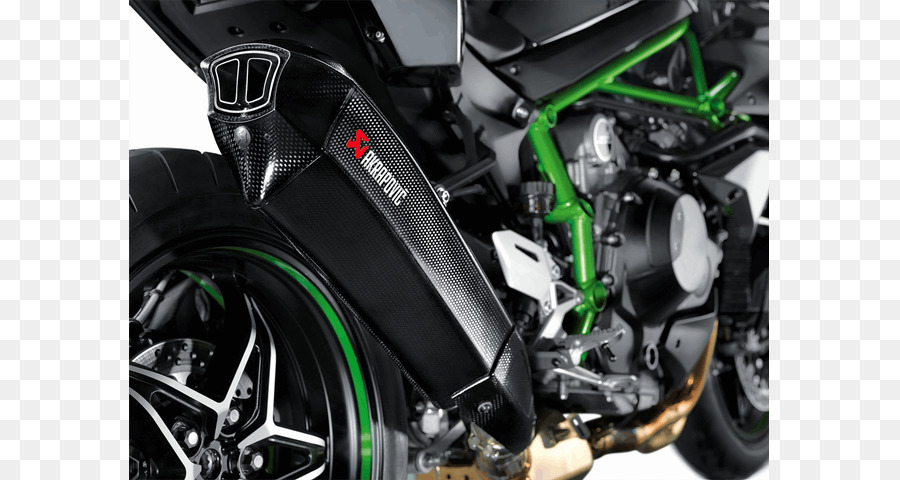 Kawasaki Ninja H2，El Sistema De Escape PNG