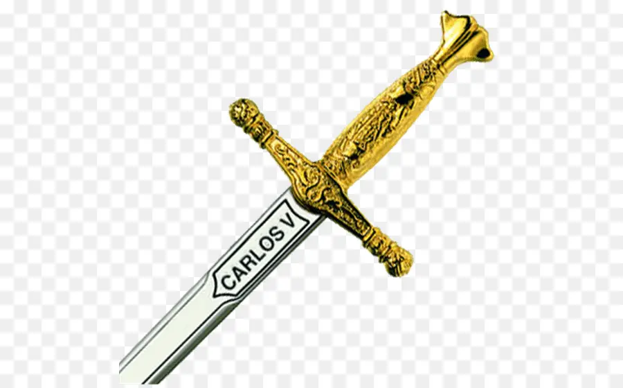 Espada Decorativa，Oro PNG