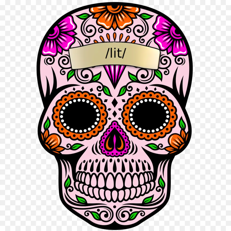 Calavera Decorativa，Calavera De Azúcar PNG