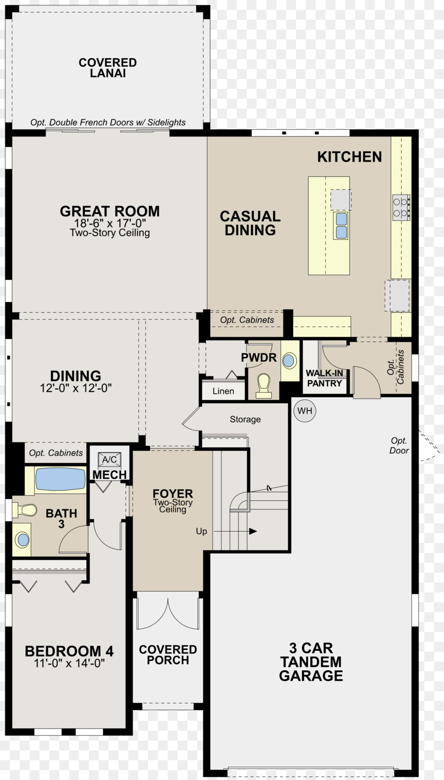 Plan De Piso，Calatlantic En Watercrest En Parkland Por Lennar PNG