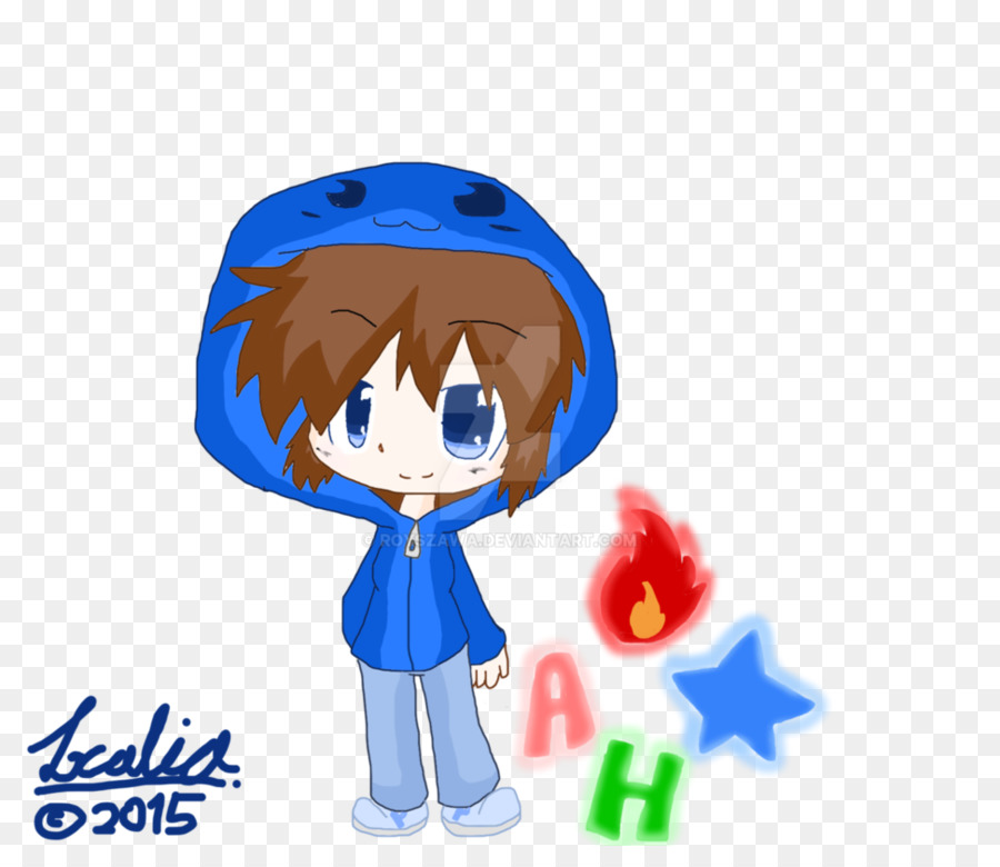 Niño Con Sudadera Con Capucha Azul，Dibujos Animados PNG