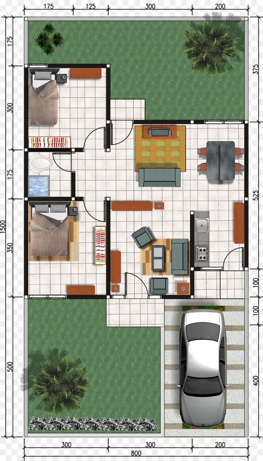 Plano De Planta De La Casa，Cianotipo PNG