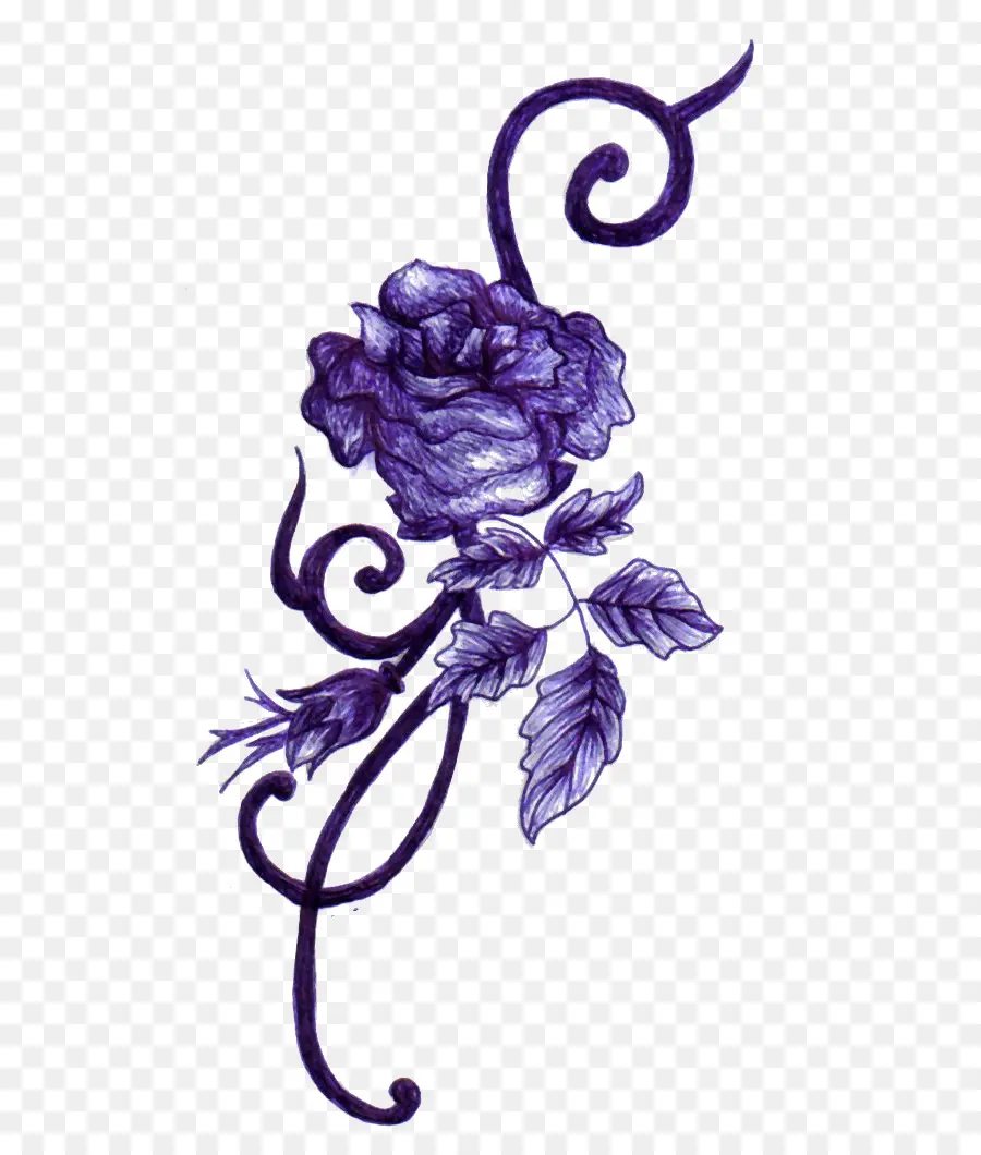 Tatuaje，Purple Rose Tatuajes PNG