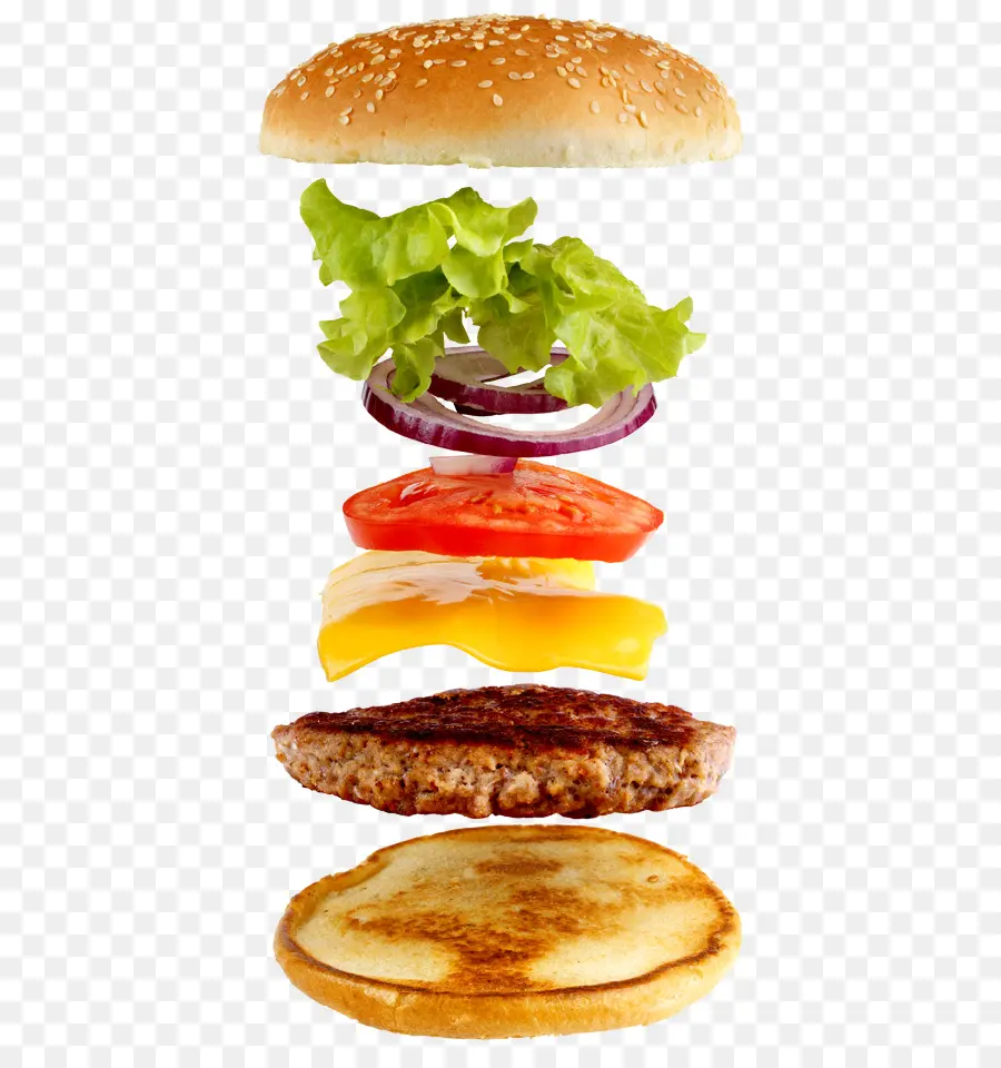 Hamburguesa，Comida Rápida PNG