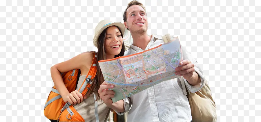 Turistas Con Mapa，Viajar PNG