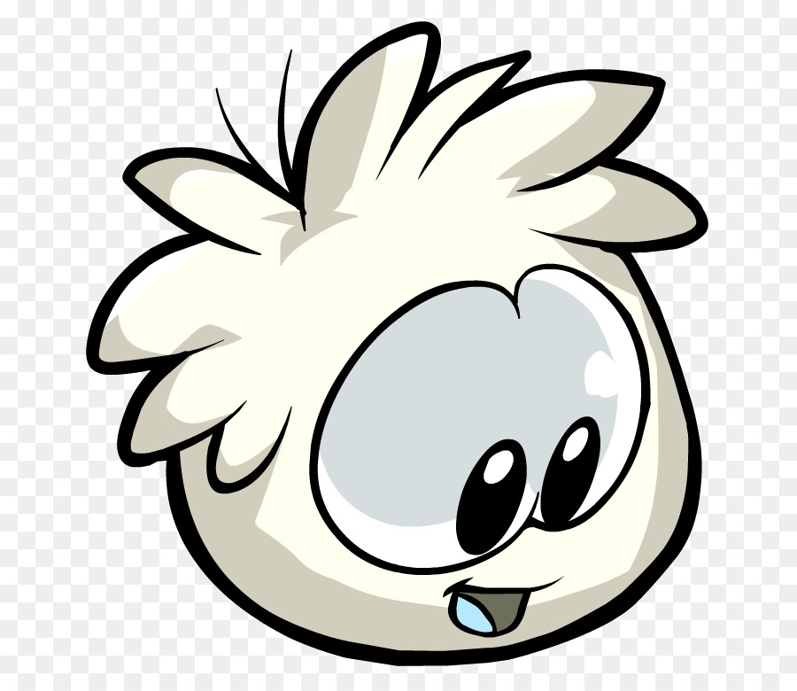 Personaje De Dibujos Animados Blanco Esponjoso，Lindo PNG