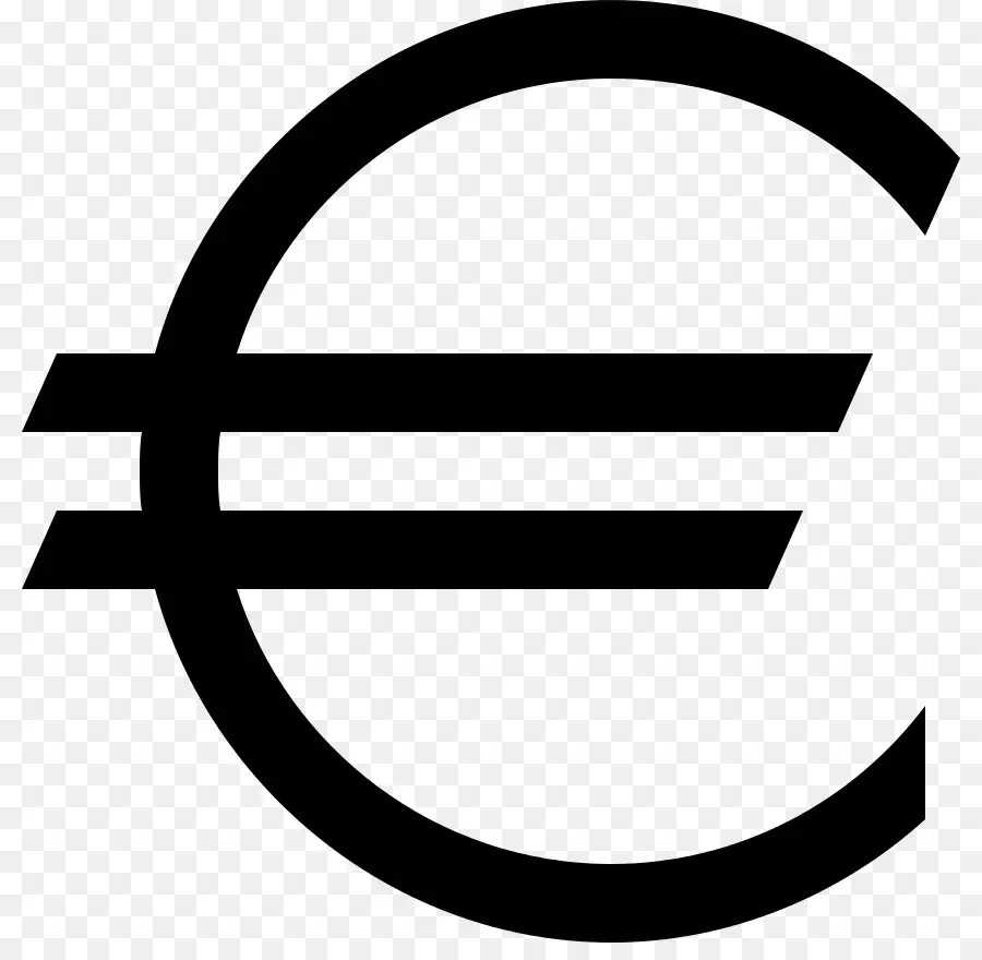 Símbolo Del Euro，Negro PNG