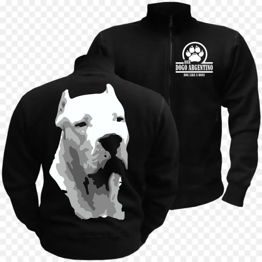 Sudadera Con Capucha，Dogo Argentino PNG