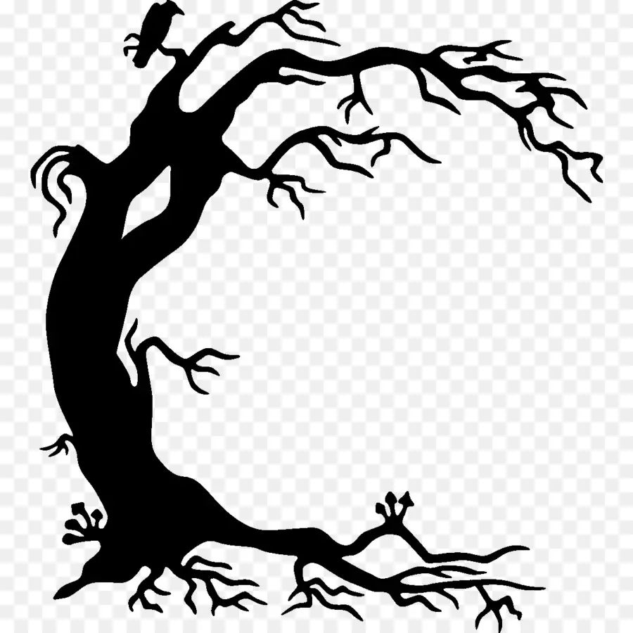 Silueta De Arbol，Árbol PNG