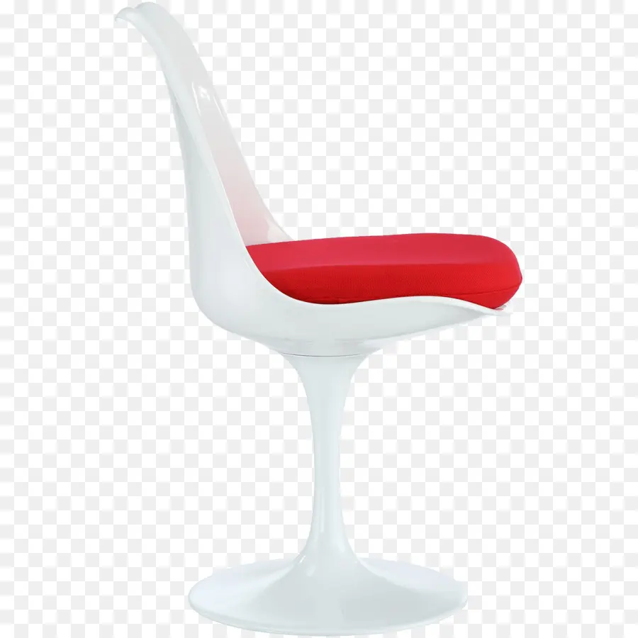 Silla Blanca Con Cojín Rojo，Asiento PNG