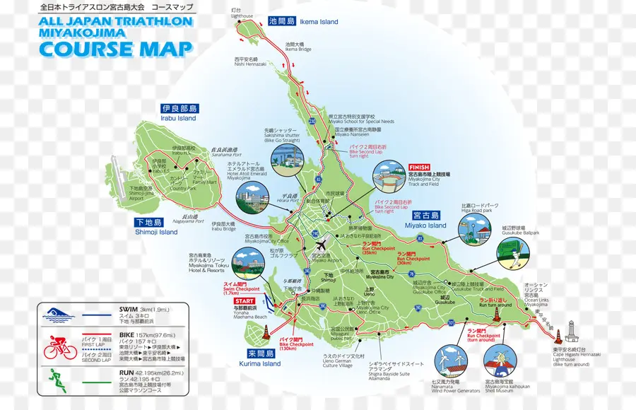 Mapa Del Curso，Triatlón PNG