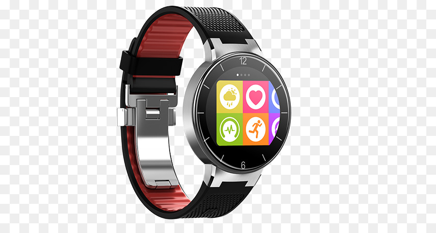 Alcatel One Touch，Alcatel Onetouch Watch Mediumlarge Reloj Inteligente De La Pantalla 122 Nfc Bluetooth 60 G Negro Rojo PNG