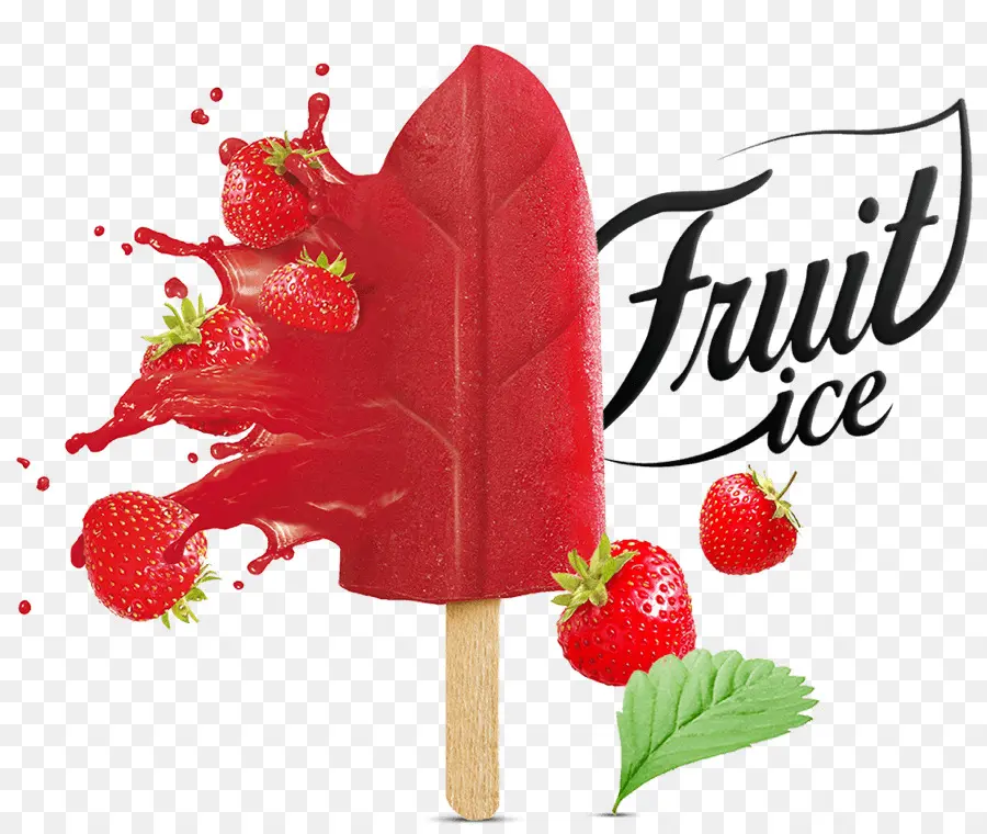 Helado De Fresa，Postre PNG