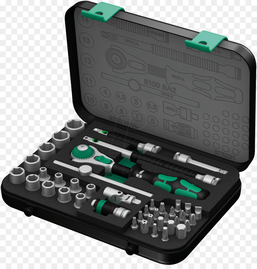 Herramientas Wera，Wera Zyklop 8100sa4 41piece Ratchet Set PNG