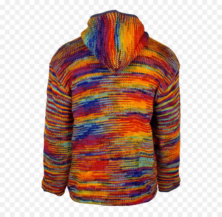 Sudadera Con Capucha De Punto De Colores，Arcoíris PNG