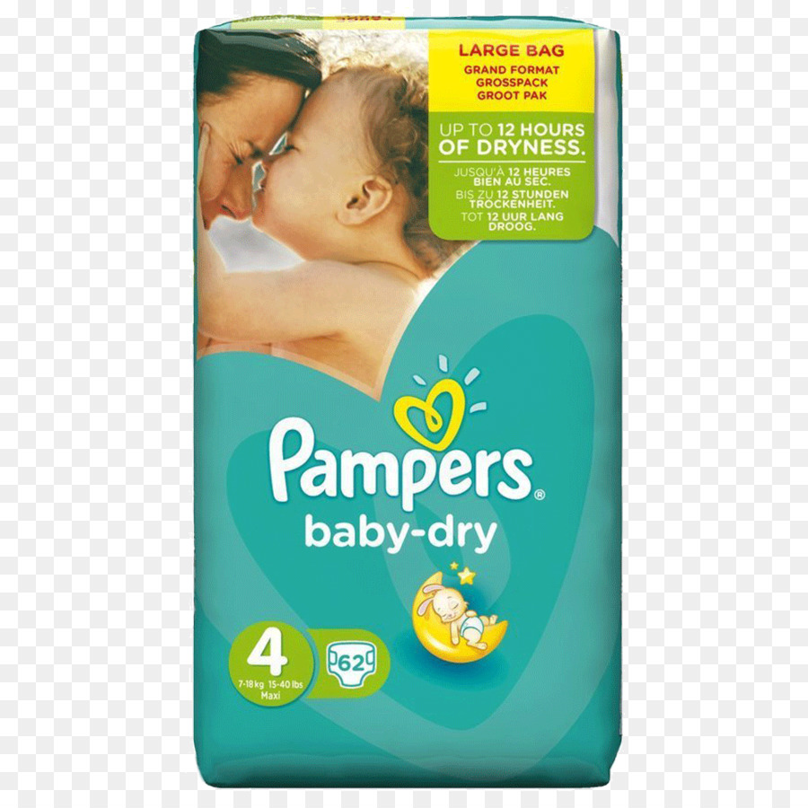 Pañal，Pampers Baby Dry Tamaño De Mega Plus Pack PNG