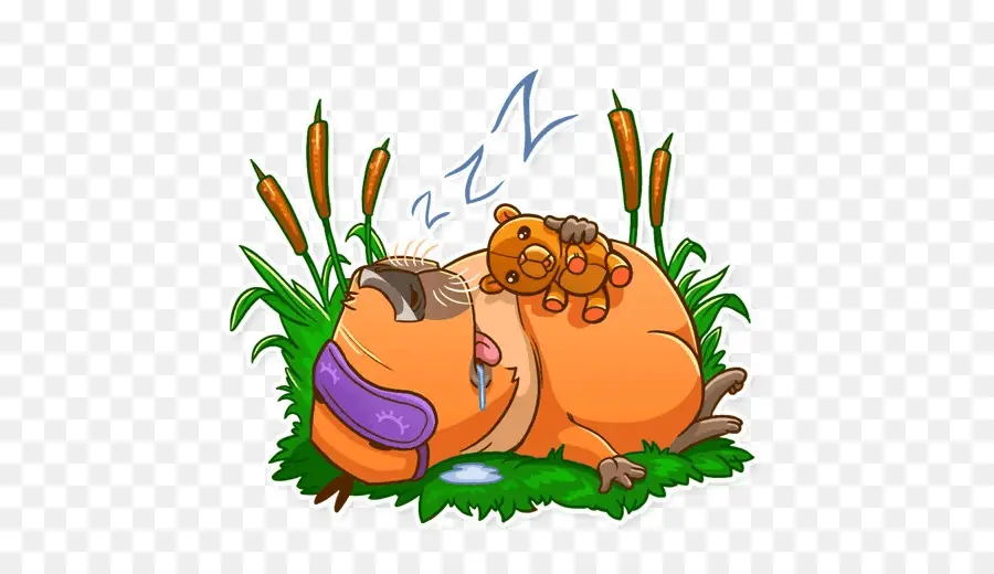 Etiqueta Engomada De La，Capybara PNG