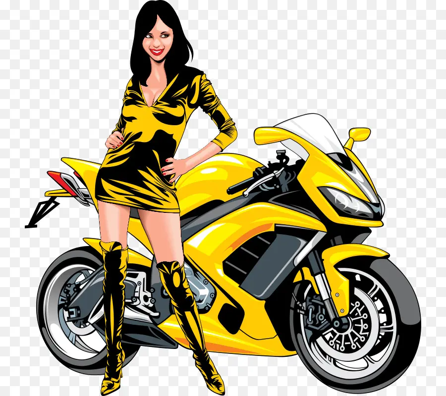 Motocicleta，Mujer PNG