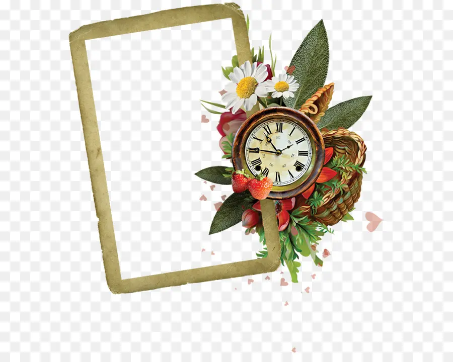 Reloj Y Flores，Reloj PNG