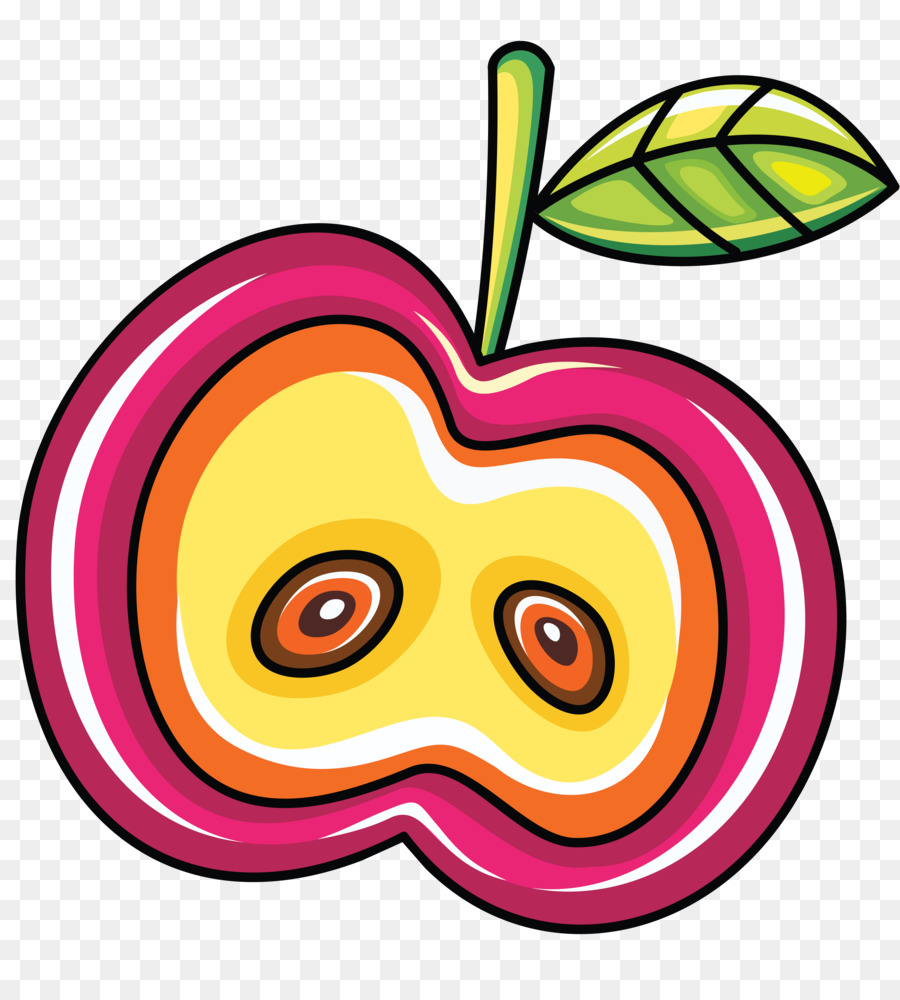 Manzana Colorida，Dibujos Animados PNG