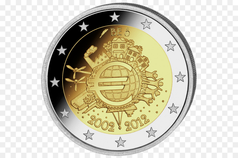 2 Monedas De Euro，Monedas Conmemorativas De 2 Euros PNG