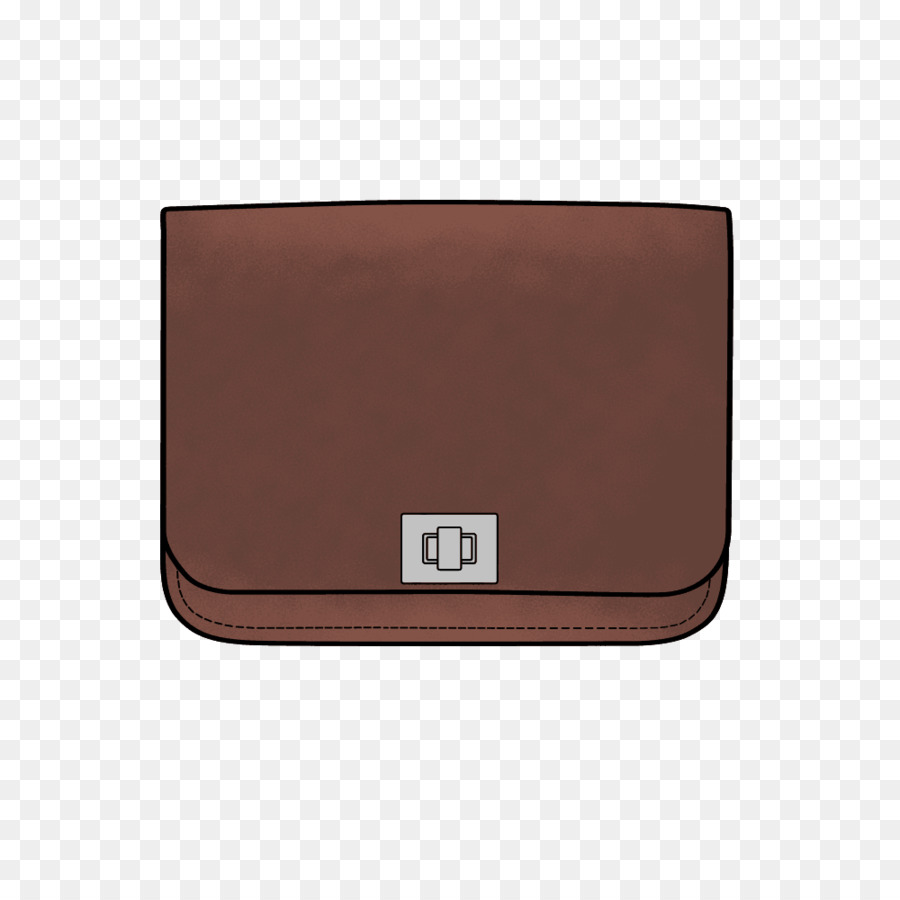 Cartera Marrón，Cuero PNG