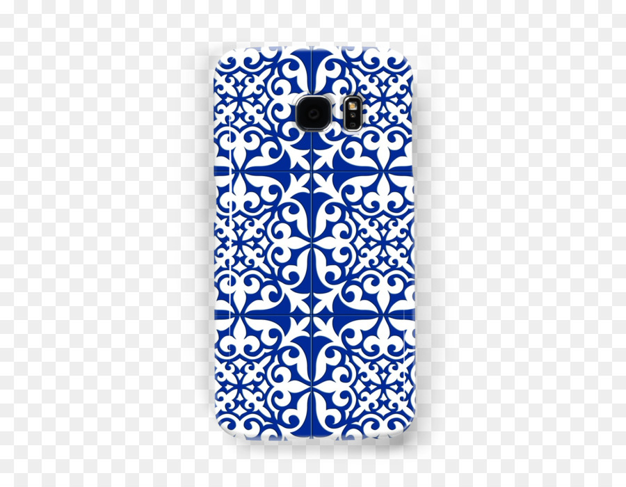 Funda Para Teléfono Con Estampado Azul Y Blanco，Patrón PNG