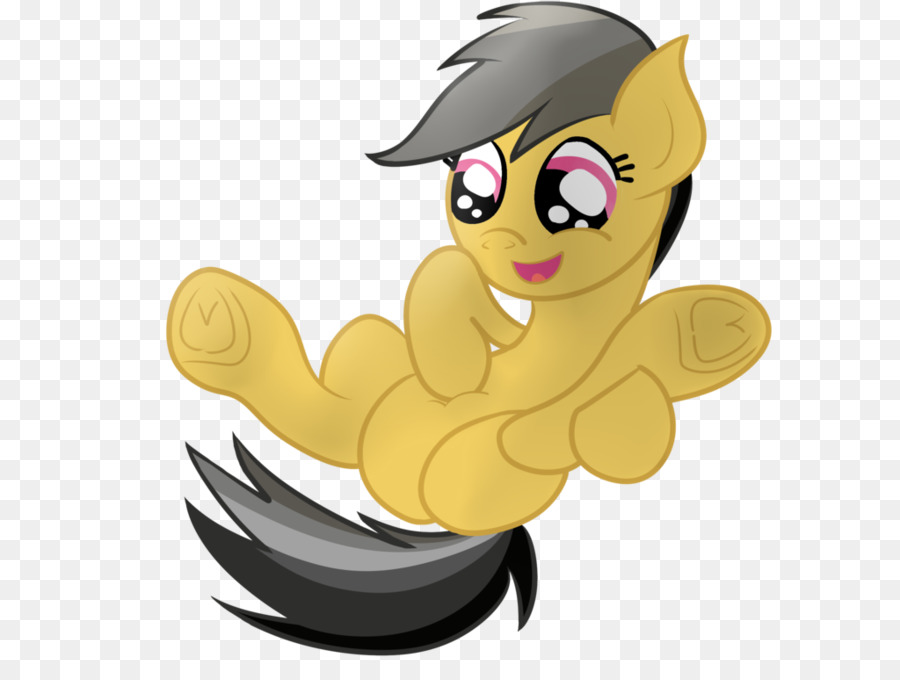 Poni Amarillo，Pelo Rosado PNG