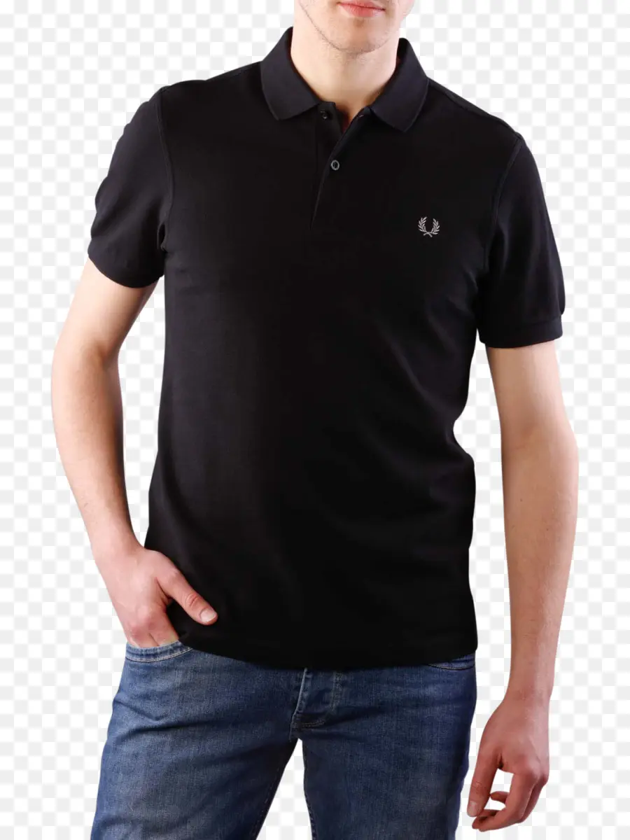 Hombre De Polo Negro，Ropa PNG