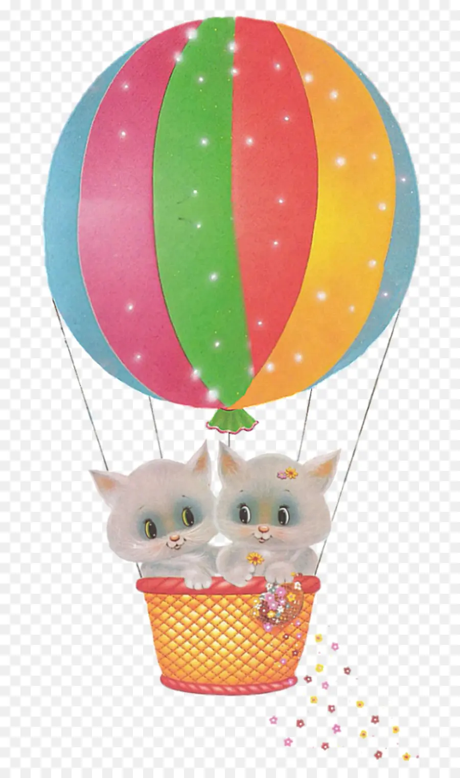 Gatos En Globo Aerostático，Gatitos PNG