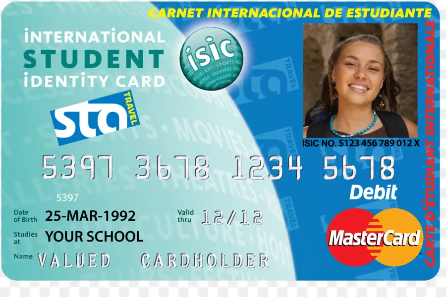 International Student Identity Card，Mastercard PNG