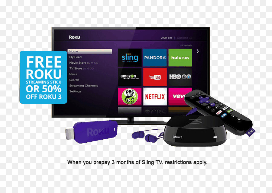 Roku 3，Reproductor De Medios Digitales PNG