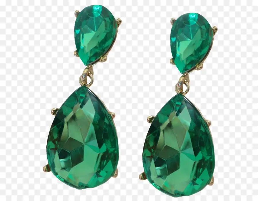 Pendientes Verdes，Accesorio PNG