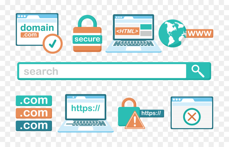 Nombre De Dominio，Servicio De Web Hosting PNG