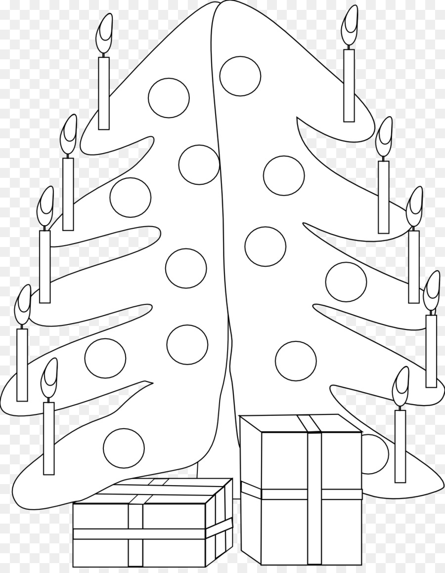 Arte Lineal，árbol De Navidad PNG
