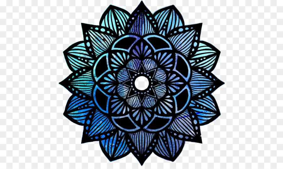 Mandala Azul，Diseño PNG